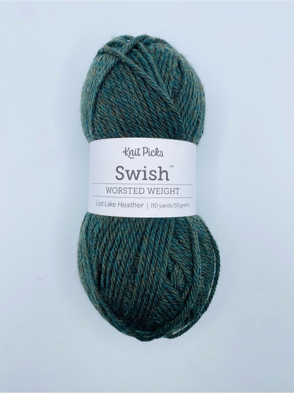 Knit Picks Swish Worsted Weight Yarn - Lost Lake Heather (Green)